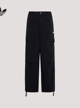 adidas阿迪达斯三叶草2026夏男梭织运动裤街头潮流工装裤 LE7350