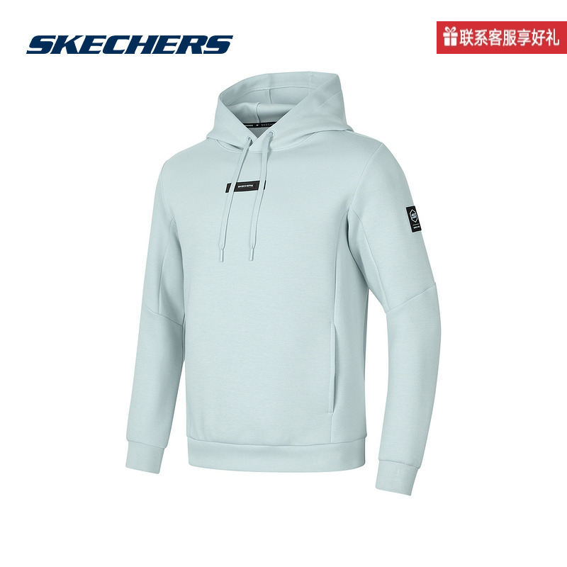 斯凯奇运动2025冬男连帽卫衣 P424M013-01MZ