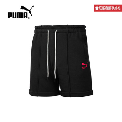 PUMA彪马百搭短裤女2024夏季新款时尚运动短裤休闲短裤623256-01