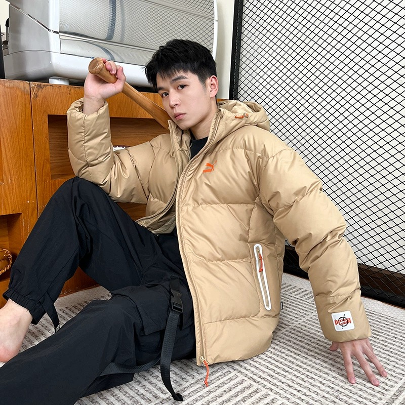 PUMA/彪马男子2023冬新款保暖透气运动连帽羽绒服624529-84