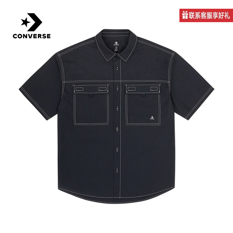 匡威Converse官方运动2025夏男短袖衬衫 10028348-A02