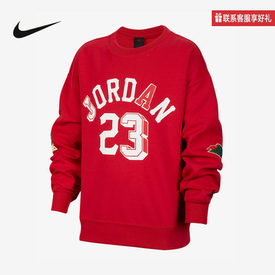 Jordan耐克大童加绒圆领