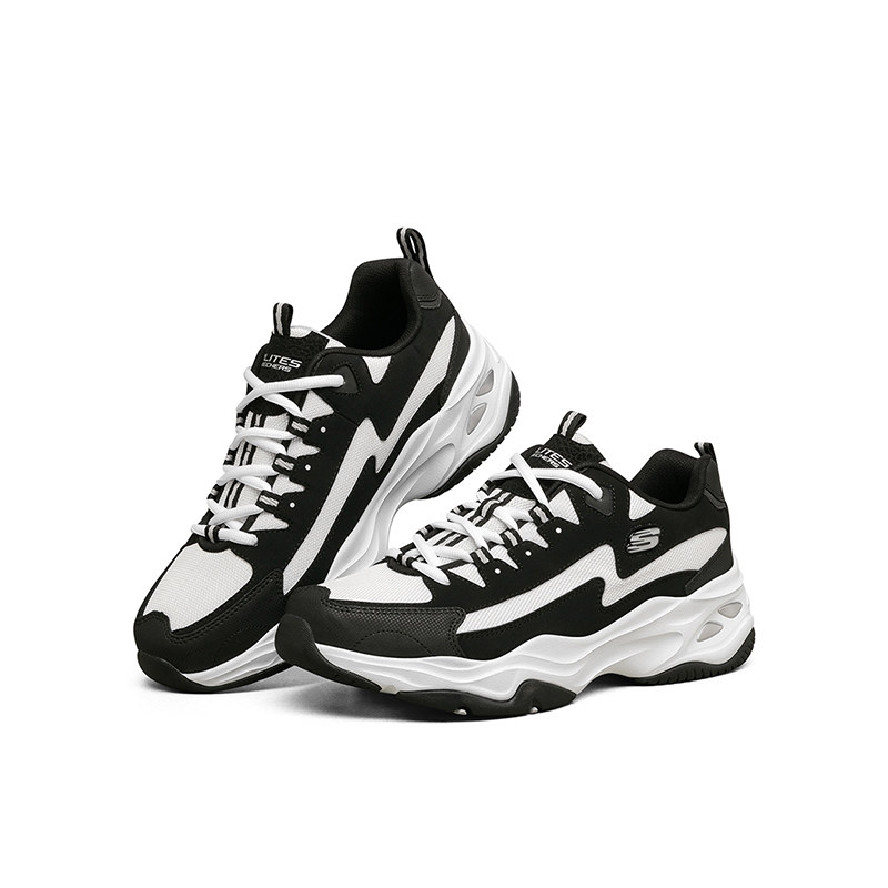 Skechers斯凯奇男鞋熊猫鞋运动厚底老爹鞋休闲鞋网纱潮894006