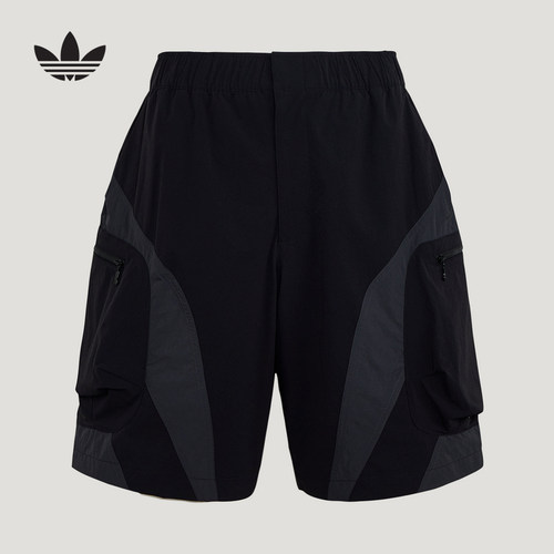 adidas阿迪达斯三叶草2026夏男休闲运动工装五分裤梭织短裤LE7346