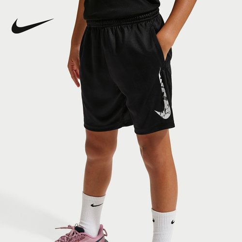 NIKE耐克DRI-FIT男大童速干透气短裤大勾五分裤运动裤IF2399-011