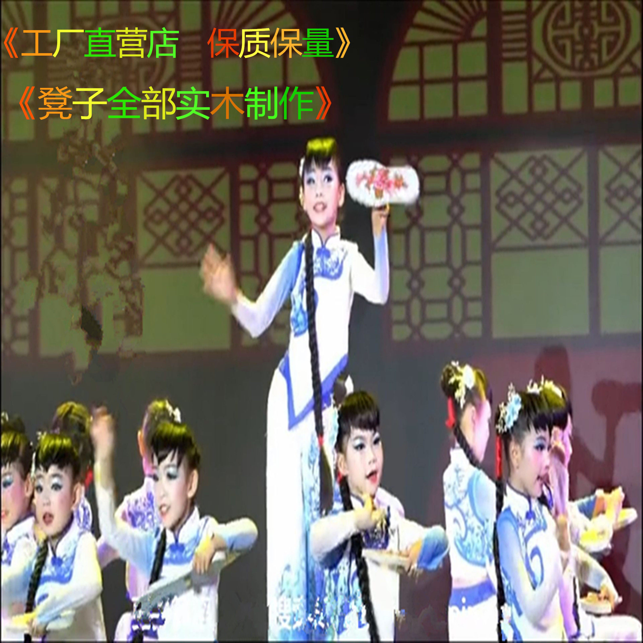 新款古典舞演出服女扇子舞伞舞青花瓷表演服俊脸脸舞蹈服装道具鞋