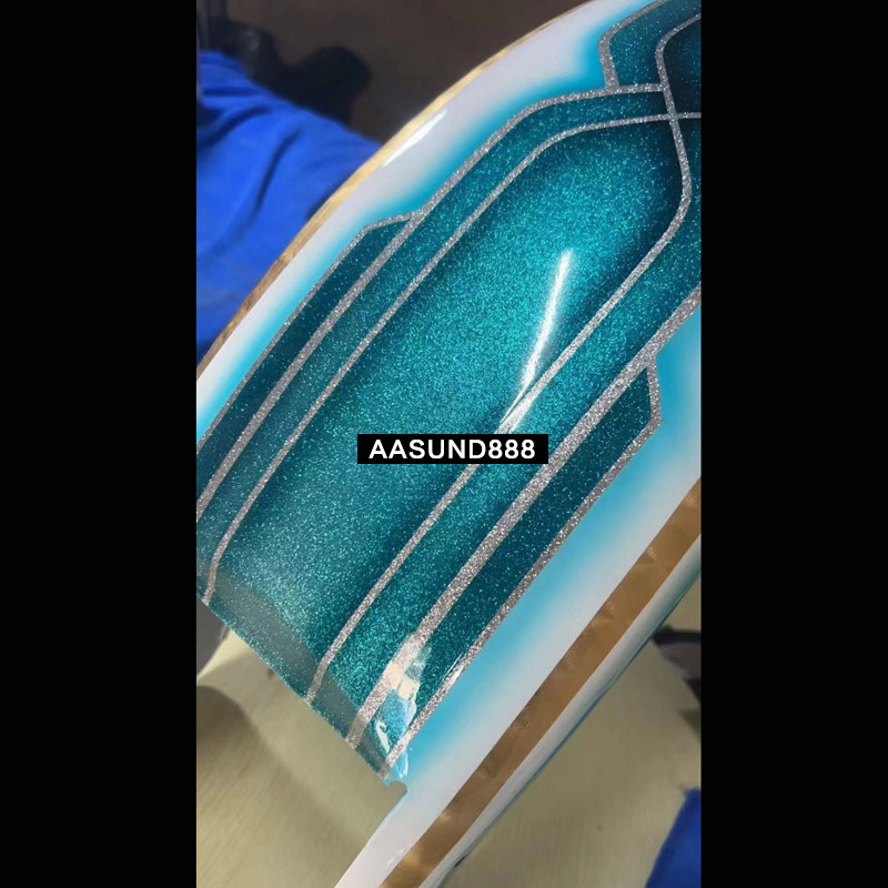 糖果湖水闪蓝AASUND鹦鹉特效漆大颗粒爆闪漆糖果色系摩托车改色漆