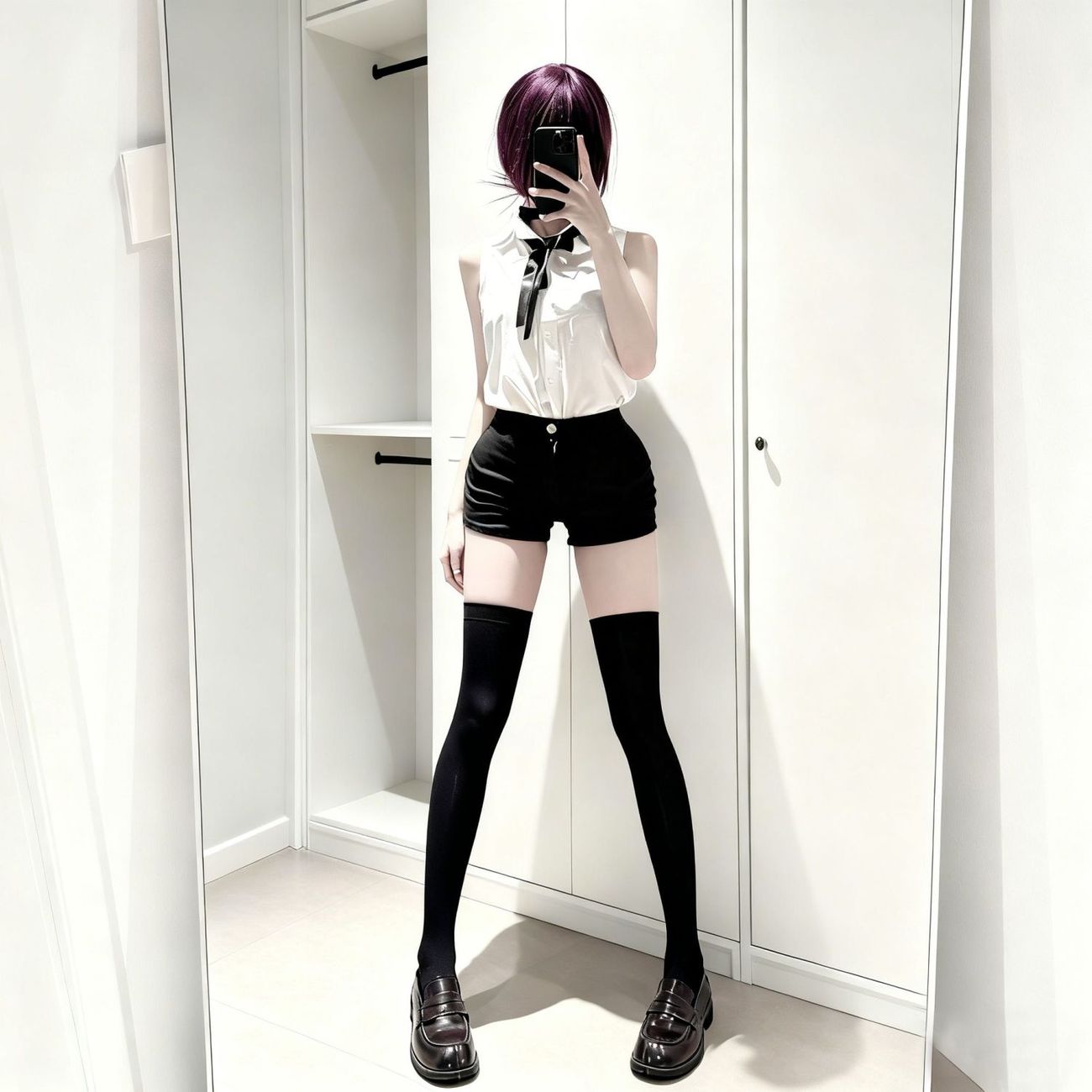 电锯人蕾塞cos服白色无袖