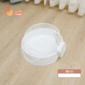 猫厕所蛋挞圆形半封闭猫砂盆高边防外溅送猫砂铲大号猫