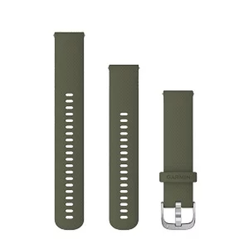 佳明GarminMove 3/Luxe/Style墨绿色硅胶表带/腕带 银色表扣/20mm