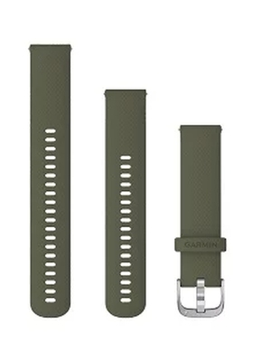 佳明GarminMove 3/Luxe/Style墨绿色硅胶表带/腕带 银色表扣/20mm