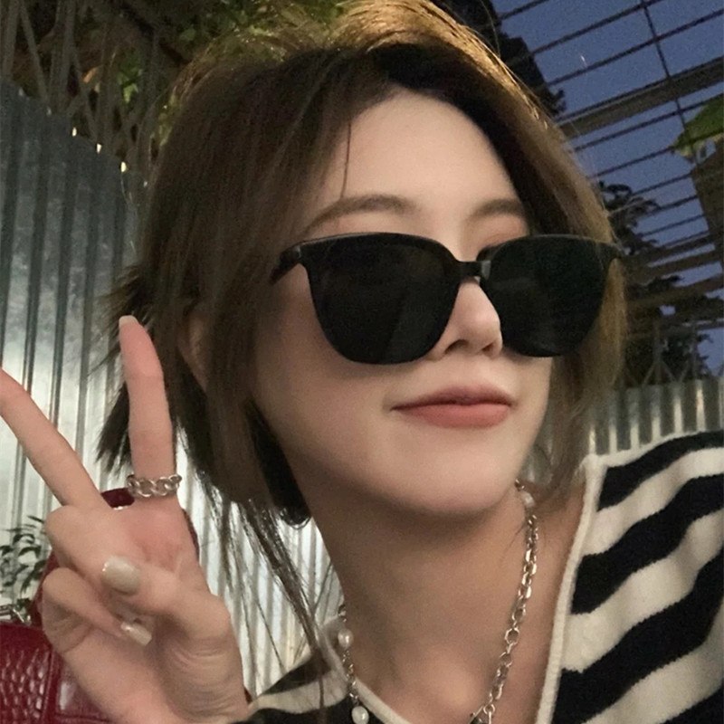 韩版潮女圆脸lit茶色墨镜