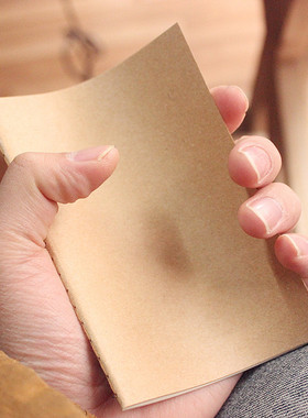 牛皮纸复古64K小本子 迷你口袋记事本空白横线内页车线本赠品礼物