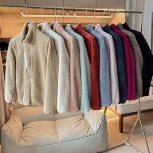 日单~太温暖！立领长毛绒摇粒绒厚实保暖拉链夹克羊羔绒秋冬外套
