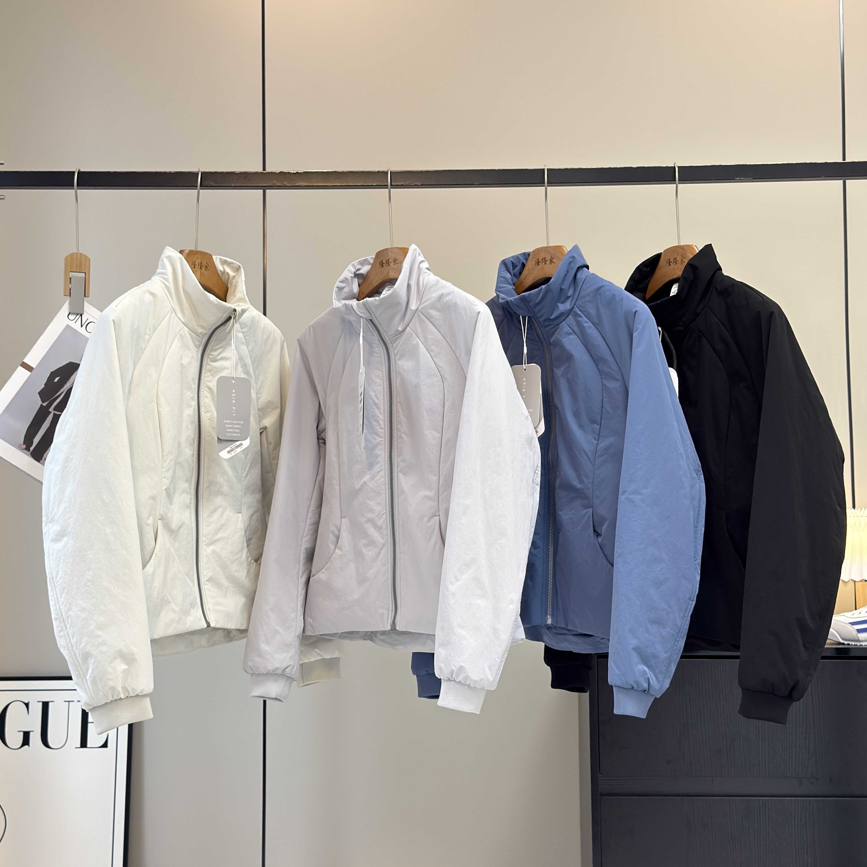 大厂订单！LU风~轻薄保暖P棉修身显瘦立领防风防泼水瑜伽棉服外套