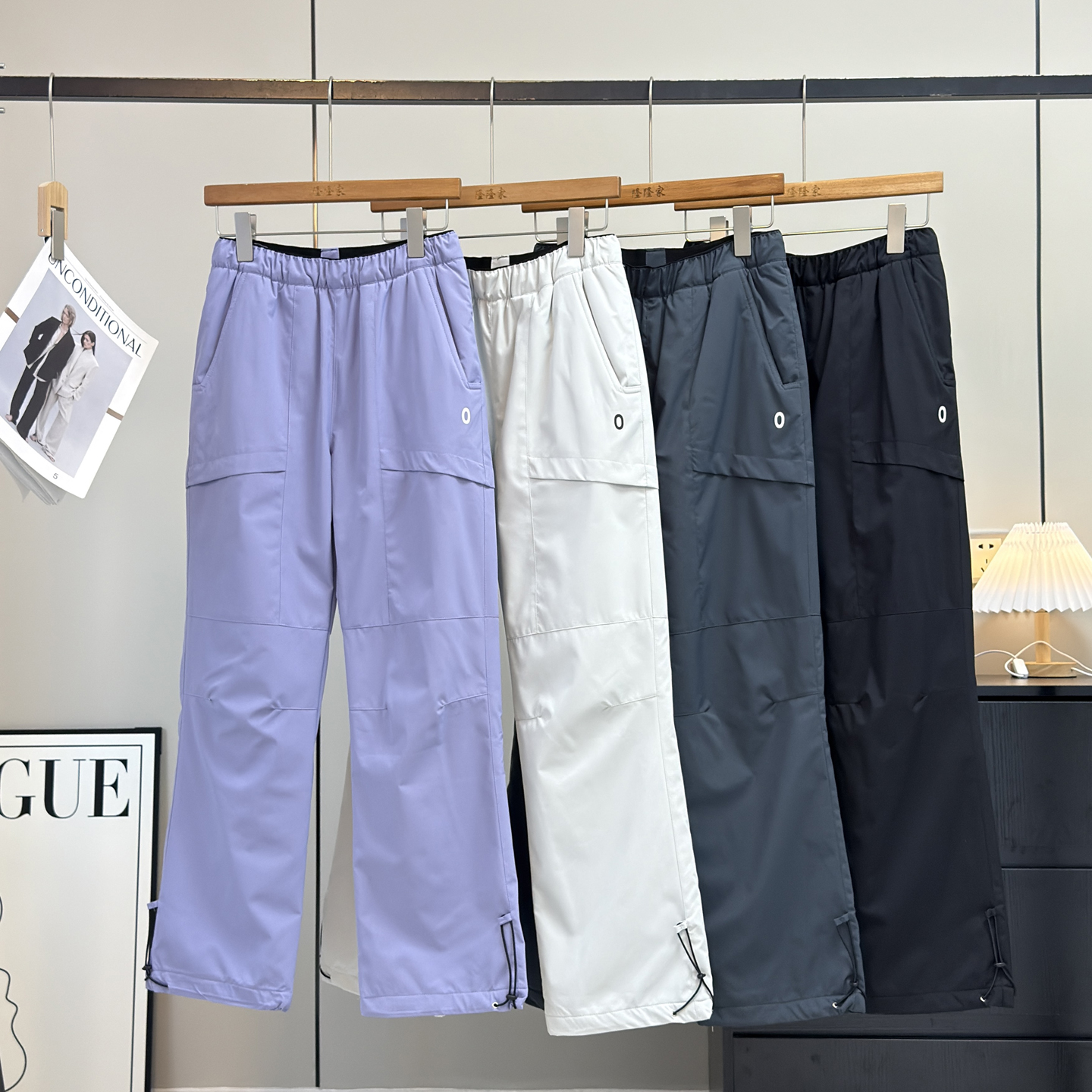 户外机能软壳裤！秋冬暖绒松紧腰防风防水加绒保暖山系登山冲锋裤