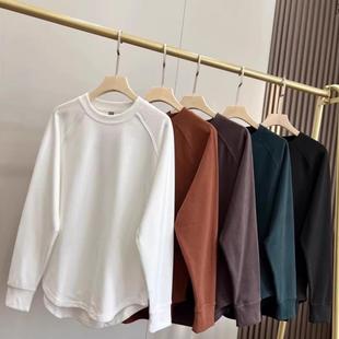 走岛国！百搭基础款德绒磨毛阳离子打底衫秋冬保暖长袖T恤