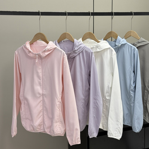 出岛国！日系轻薄透气便携式UPF50+防紫外线连帽皮肤衣防晒衣外套