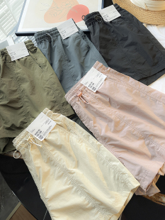 速干吸汗休闲短款 日单 运动薄款 百搭高腰工装 女 试衣间木巨199