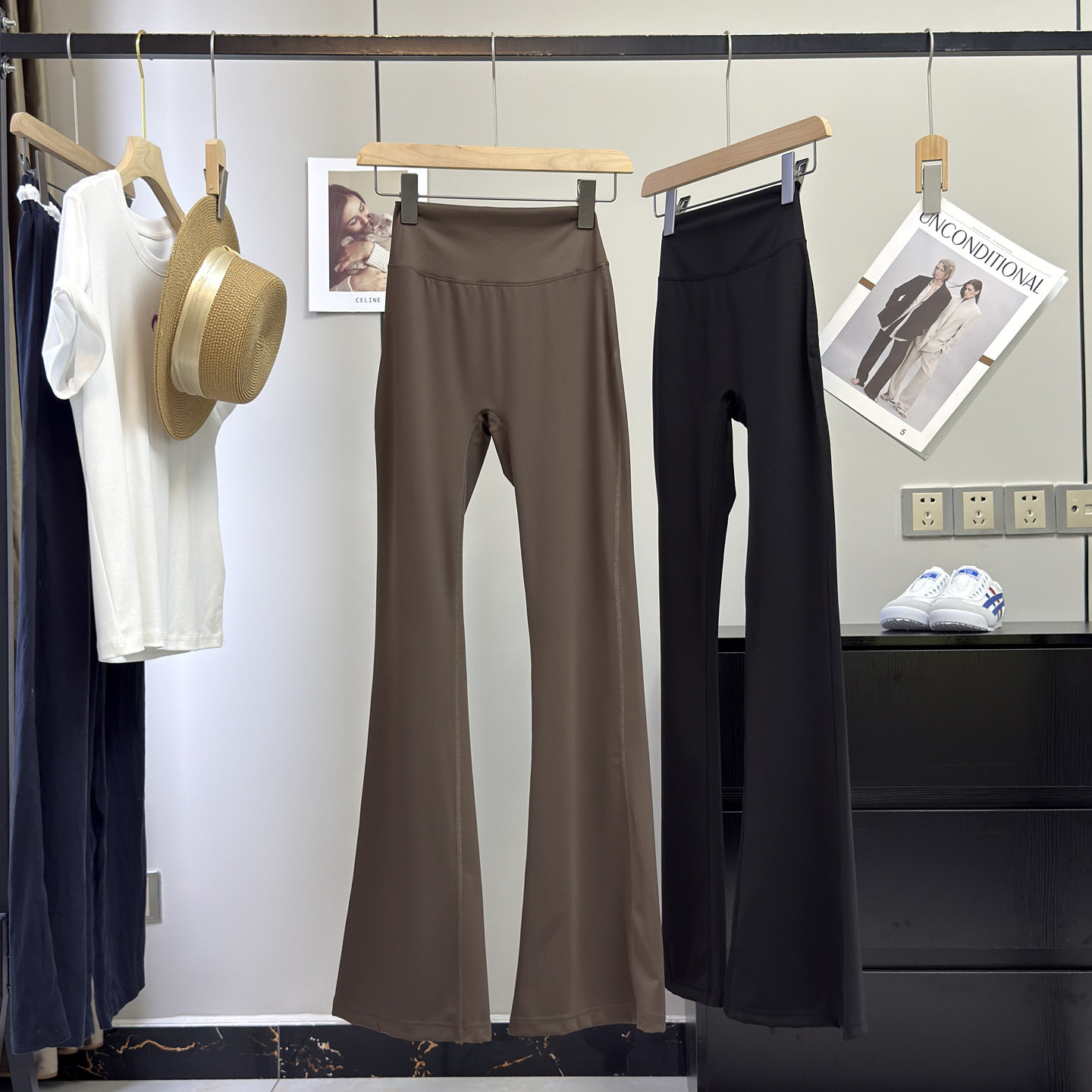 LU系列！礼盒装~高腰裸感高弹无束缚喇叭裤女外穿运动健身瑜伽裤,运动/瑜伽/健身/球迷用品,瑜伽长裤,淘宝优惠券,粉丝福利购,淘宝优惠卷