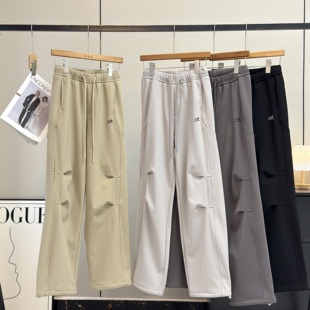 冲锋裤 渠道好货 情侣轻户外加绒加厚捏褶运动风阔腿软甲休闲工装