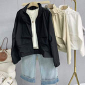 运动透气休闲外套 老钱风轻量无压防风户外工装 LU同款 木巨1000