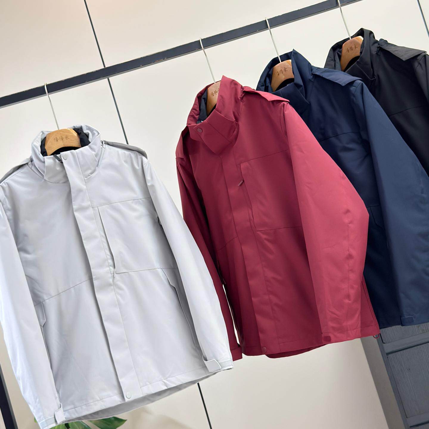 男女款秋冬保暖户外山系防泼水脱卸棉内胆三合一冲锋衣棉服外套