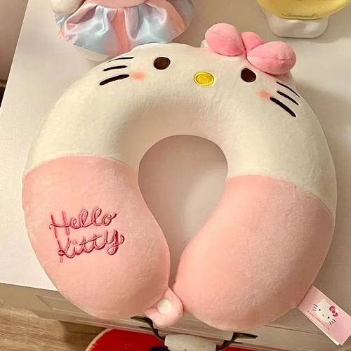 三丽鸥Hello Kitty颈枕可爱凯蒂猫U型枕哈喽kt午睡枕抱枕靠垫玩偶