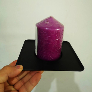 宜家英宾雅蜡烛盘蜡烛座蜡烛台不锈钢金属方形蜡烛摆放托烟灰盒