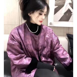 复古双面女高级感唐装 新中式 国风外套ins风 气质通勤新款 简约个性