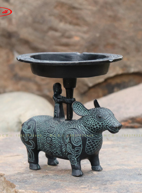 趣味烟灰缸复古摆件影视道具