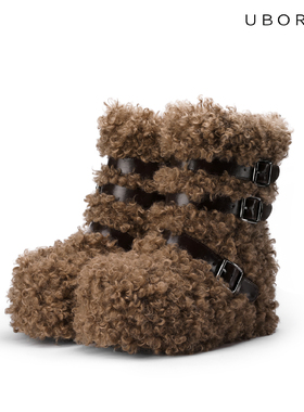 UBORYA设计师原创/【新品上市】时尚小众厚底毛毛加绒雪地靴冬季