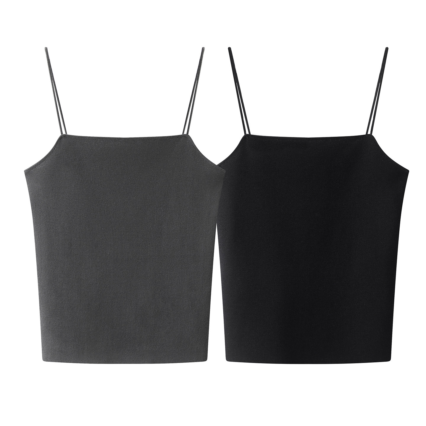 2026夏季设计师女装美背基础款细带平口轻薄针织吊带背心打底上衣