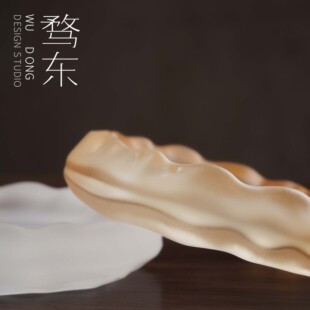 骛东制造彩色透明墨碟玻璃中式墨碟手工制作笔搁笔掭砚台书法墨碟