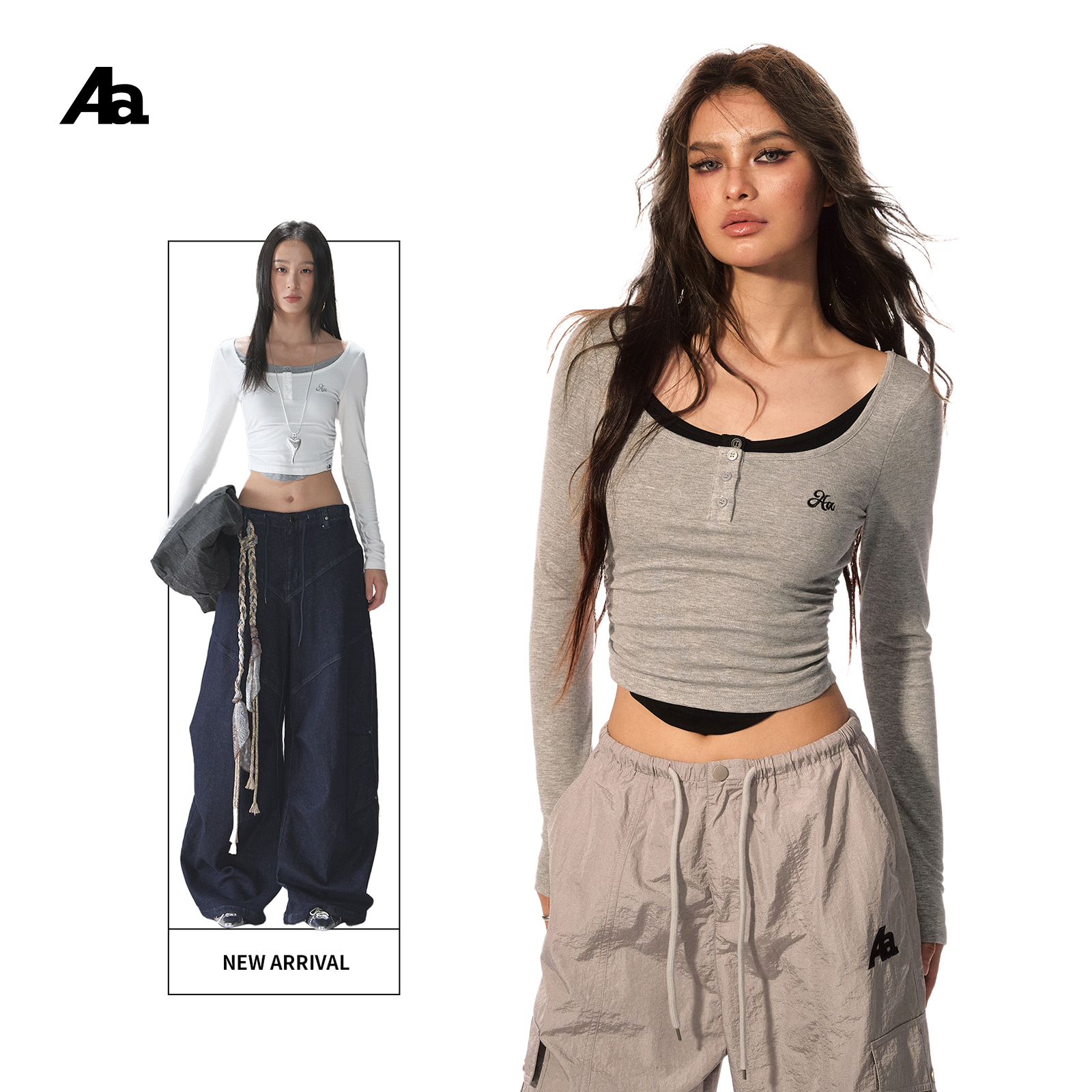 ACMEAURA美式复古假两件T恤