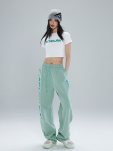 薄荷绿运动束脚长裤 ACMEAURA原创爵士舞品牌hiphop美式 小众辣妹裤