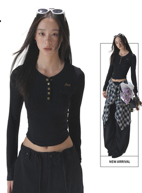 ACMEAURA针织衫女2025外搭黑色针织上衣高级感超好看的针织衫