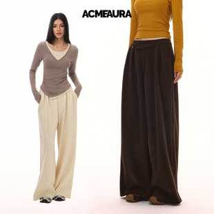 洋气百搭显瘦垂顺职场阔腿裤 ACMEAURA休闲裤 时尚 新款 女 2025秋冬季