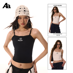 内搭辣妹短款 复古蕾丝花边小吊带背心女夏季 上衣 美式 ACMEAURA