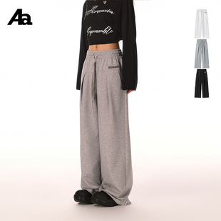 复古垂感时尚 打褶设计感卫裤 休闲裤 薄款 女百搭拼接夏季 ACMEAURA