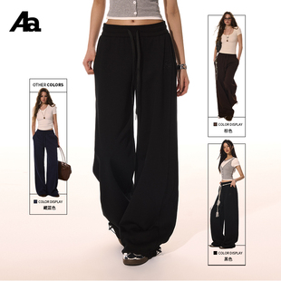 宽松休闲百搭卫裤 ACMEAURA 女2025新款 复古直筒休闲裤 美式