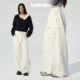 ACMEAURA休闲裤 潮流高级感显瘦百搭白色阔腿裤 女2025年新款 时尚