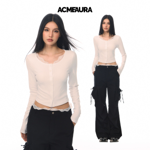 露背拼接蕾丝上衣 3.26 ACMEAURA