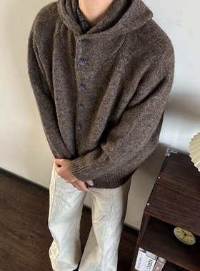 SAME FLOW 中式立领撞色红色纽扣微落肩版型百搭内搭单品针织上衣