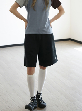 NBN 牛奶丝宽松夏日运动卫裤字母刺绣五分裤美式阔腿慵懒短裤情侣