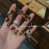 吊坠925银 暗语银管项链 手工百搭复古小众彩色叠戴0128