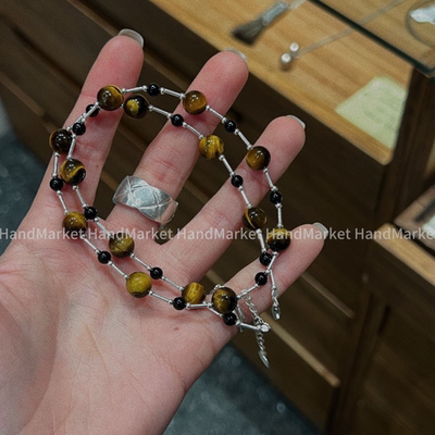 吊坠925银 【暗语银管项链】手工百搭复古小众彩色叠戴0128