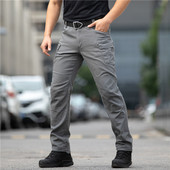 裤 男春秋多口袋机能纯棉弹力直筒工装 多口袋 户外休闲裤 执政官美式