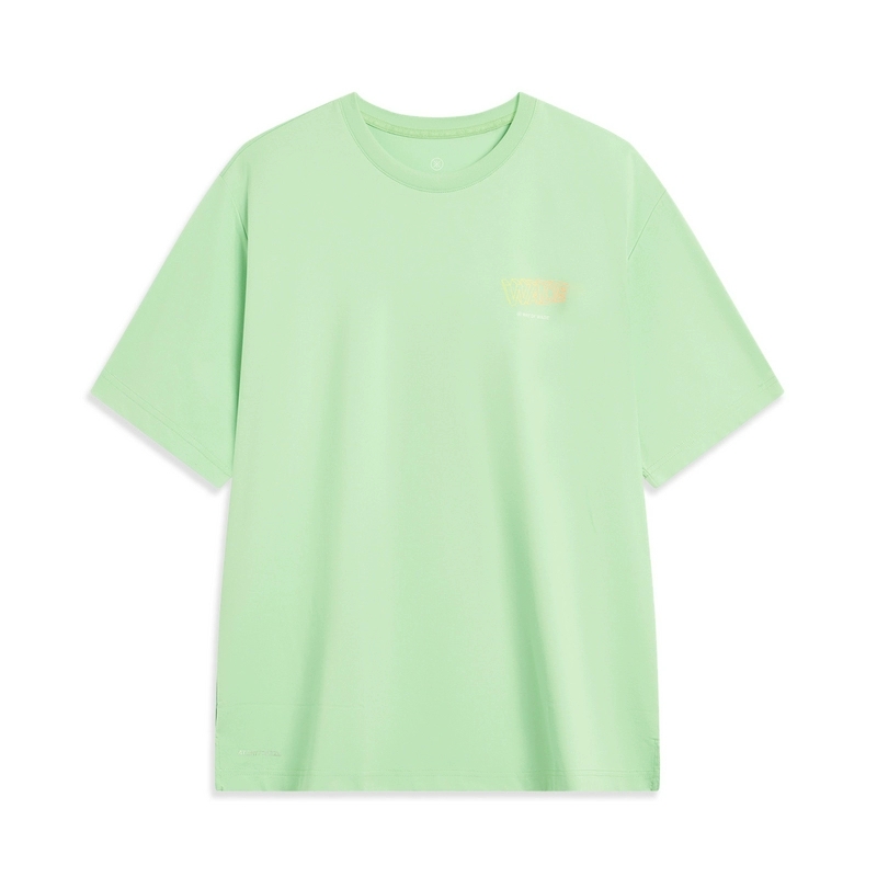 LI-NING/李宁韦德系列时尚潮流休闲百搭男子短袖T恤文化衫AHST333