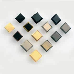 欧式单孔小拉手现代简约床头柜衣柜门酒柜抽屉斗柜正方形把手